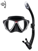 Hollis M3 Dry Top Snorkel Set with Prescription Lenses