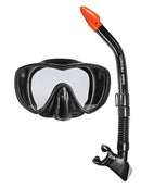 Land & Sea Black Marlin Frameless Mask & Snorkel Set