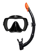 Land & Sea Black Tuna Black Silicone Mask & Snorkel Set