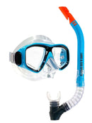 Land & Sea Clearwater Silicone Snorkel Set-Blue