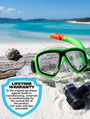 Land & Sea Clearwater Silicone Snorkel Set Orange Snorkel and Mask Lifestyle