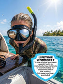 Land & Sea Clearwater Black Mirror Silicone Mask & Snorkel Set
