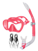 Mares Tropical Nateeva Snorkel Set Pink White Fins