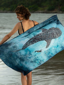 Ocean Armour Whale Shark Beach Towel Diagonal