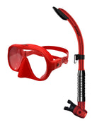 OceanPro Avalon Typhoon SD Snorkel Set Red Black