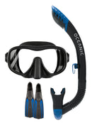 Oceanic Ultra Dry Viper Snorkel Set Black Blue