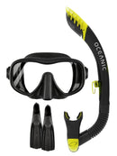 Oceanic Ultra Dry Viper Snorkel Set Black Yellow