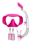 Oceanic Ultra Dry Viper Snorkel Set Pink White