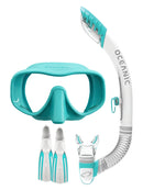 Oceanic Ultra Dry Viper Snorkel Set Sea Blue White