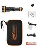 Orcatorch ZD710 MK2 Adjustable Beam 2700 Lumen Dive Torch Package