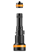 Orcatorch ZD710 MK2 Adjustable Beam 2700 Lumen Dive Torch Unscrewed