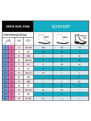 Scubapro Go Sport Fins Size Chart
