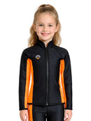Sharkskin Chillproof Long Sleeve Full Zip Top-Junior Orange Front
