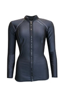 Sharkskin Chillproof Long Sleeve Full Zip Top Womens Black Front
