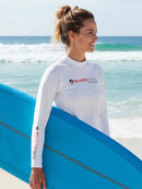 Sharkskin Dura Flex Long Sleeve Rashie Ladies White Lifestyle