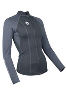 Sharkskin Performance T2 Long Sleeve Full Zip Top for Women Charcoal-Side View