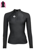 Sharkskin Performance Wear Long Sleeve Chest Zip Top  Front
