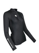 Sharkskin Performance Wear Long Sleeve Chest Zip Top  Black Side