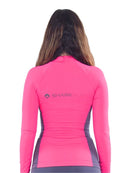 Sharkskin Thermal Flex Long Sleeve Performance Wear Women's Top Back Pink