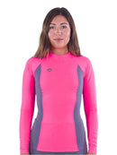 Sharkskin Thermal Flex Long Sleeve Performance Wear Women's Top Pink