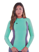 Sharkskin Thermal Flex Long Sleeve Performance Wear Women's Top Reef Green