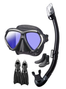 TUSA Paragon Mask and Dry Top Snorkel Set Black