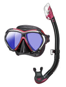 TUSA Paragon Mask and Dry Top Snorkel Black Rose Pink