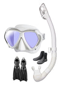 TUSA Paragon Mask and Dry Top Snorkel Set White