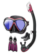 TUSA Paragon Mask and Dry Top Snorkel Set Rose Pink