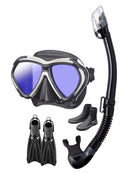 TUSA Paragon Mask and Dry Top Snorkel Set White Black