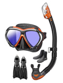 TUSA Paragon Mask and Dry Top Snorkel Set Energy Orange