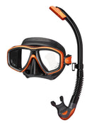 Tusa Ceos Platina Snorkel Set Black Electric Orange