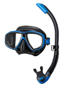Tusa Ceos Platina Snorkel Set Black Fishtail Blue