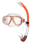 Tusa Ceos Platina Snorkel Set Clear Electric Orange