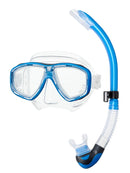 Tusa Ceos Platina Snorkel Set Clear Fishtail Blue