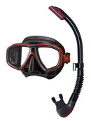 Tusa Ceos Platina Snorkel Set Black Metallic Dark Red