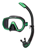 Tusa Freedom Elite Platina Snorkel Set Black Energy Green