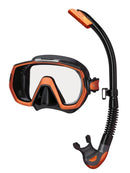 Tusa Freedom Elite Platina Snorkel Set Black Energy Orange