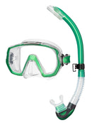 Tusa Freedom Elite Platina Snorkel Set Clear Energy Green
