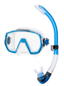 Tusa Freedom Elite Platina Snorkel Set Clear Fishtail Blue