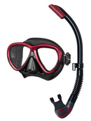 Tusa Intega Mask Platina Snorkel Set Black Metallic Dark Red
