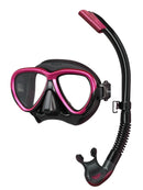 Tusa Intega Mask Platina Snorkel Set Black Rose Pink