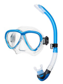 Tusa Intega Mask Platina Snorkel Set Clear Fishtail Blue