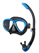 Tusa Intega Mask Platina Snorkel Set Fishtail Blue Black
