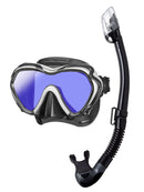 Tusa Paragon S mask Hyperdry Elite Snorkel Set Black