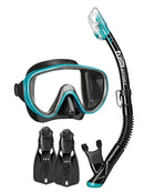 TUSA Serene Travel Right Snorkel Set Ocean Green