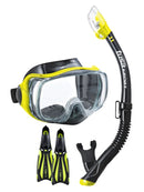 Tusa Solla Imprex Snorkel Set Yellow With Yellow and Black Fins