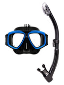 Verve Motion Dry Top Snorkel Set Go Pro Mount Damsel Blue