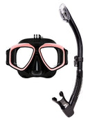 Verve Motion Dry Top Snorkel Set Go Pro Mount MaoMao Pink
