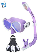 Woolamai Kids Snorkel Set Purple